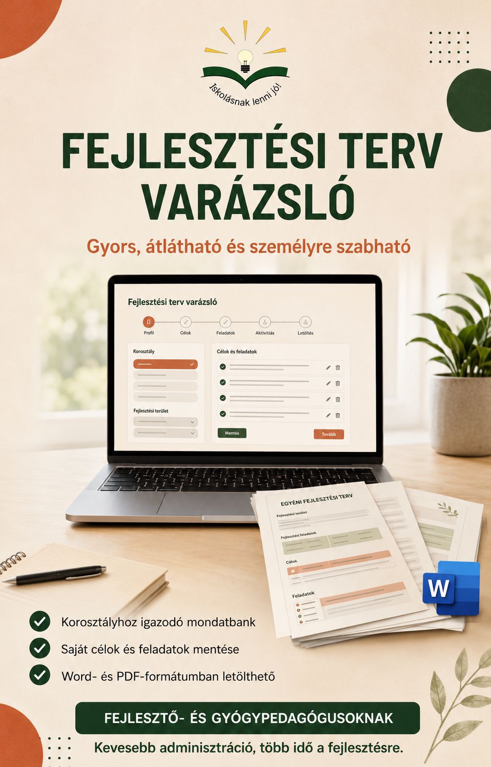 fejlesztési terv